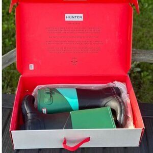 Hunter tall color block boots. Womens 6/37 euro